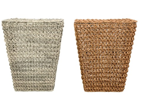 Bespoke Twisted PE Resin Loop-Weaving Laundry Hampers with Lids
